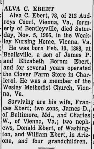 Alva Ebert obit